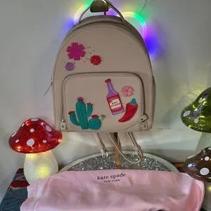 Kate Spade Hot Sauce and Cactus Tan Backpack kate spade | Bags | Kate Spade Pink Saffiano Leather Hot  main image 4